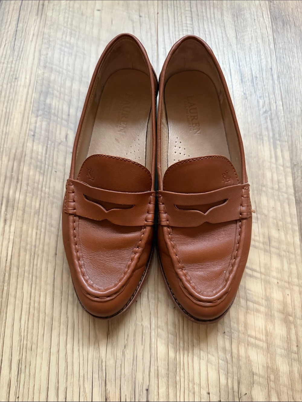 Ralph Lauren Wynnie Leather Women's Penny Loafer Shoe Size 8.5